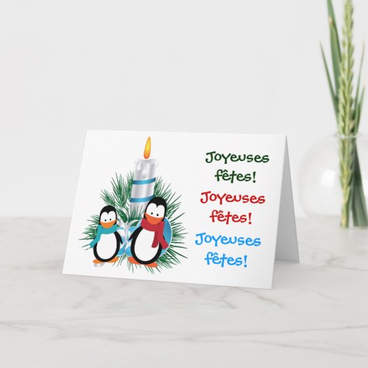 Einarmige Weihnachten und Kartenkerze (Vorderseite)