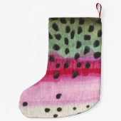 Einartiger Regenbogenforellen, die Frauen fischen Kleiner Weihnachtsstrumpf (Rückseite)