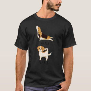 Einatmen Ausatmen Beagle Hund Yoga T-Shirt