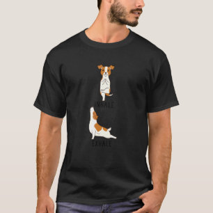 Einatmen Ausatmen Jack Russell Terrier Hunde Yog T-Shirt