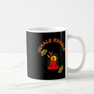 Einatmen Ausatmen Meditation Energie Mandala Kunst Kaffeetasse