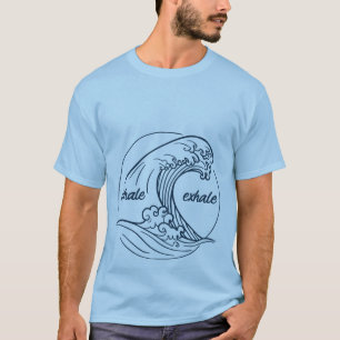 Einatmen Ausatmen Ozeanwelle Zen Achtsamkeit T-S T-Shirt