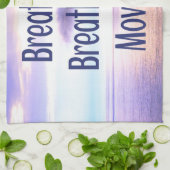 Einatmen, Ausatmen, Weiter, Motivierend Geschirrtuch (Gefaltet)