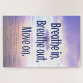 Einatmen, Ausatmen, Weiter, Motivierend Puzzle (Horizontal)