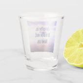 Einatmen, Ausatmen, Weiter, Motivierend Schnapsglas (Rückseite)