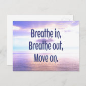 Einatmen, Ausatmen, Weitermachen, Motivierend Postkarte (Vorne/Hinten)