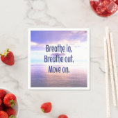Einatmen, Ausatmen, Weitermachen, Motivierend Serviette (Beispiel)