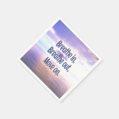 Einatmen, Ausatmen, Weitermachen, Motivierend Serviette (Ecke)