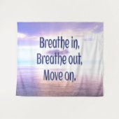 Einatmen, Ausatmen, Weitermachen, Motivierend Wandteppich (Vorderseite (Horizontal))