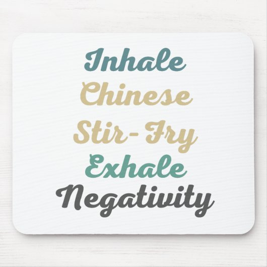 Einatmen der chinesischen Stir-Fry Exhale Negativi Mousepad (Vorne)