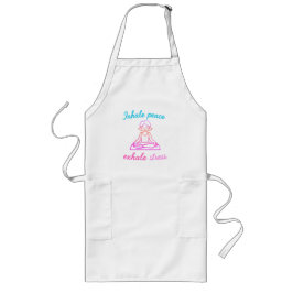 Einatmen der Exhale | Yoga Graphic Lange Schürze