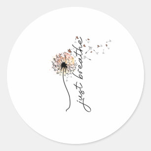 Einatmen Runder Aufkleber