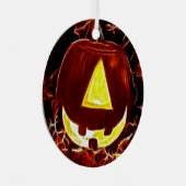 Einäugiger Jack O-Lantern Halloween Ornament Aus Metall (Vorderseite Rechts)