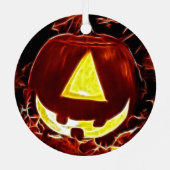 Einäugiger Jack O-Lantern Halloween Ornament Aus Metall (Rückseite)