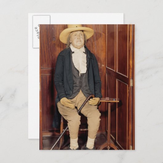 Einbalsamierter Körper von Jeremy Bentham Postkarte (Vorne/Hinten)