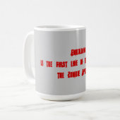 Einbalsamierung als Durchschnitte, Zombies zu Kaffeetasse (Vorderseite Links)