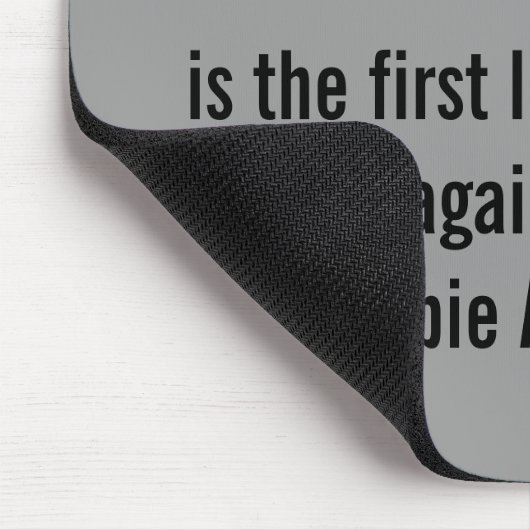 Einbalsamierung gegen das Zombie Apocolypse Mousepad (Ecke)