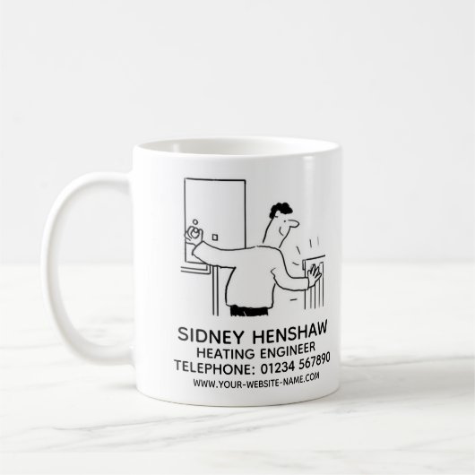 Einbau und Heizung des Heizungsingenieurs Kaffeetasse (Links)