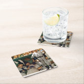 Einbaum Rechteckiger Pappuntersetzer (Vor Ort)