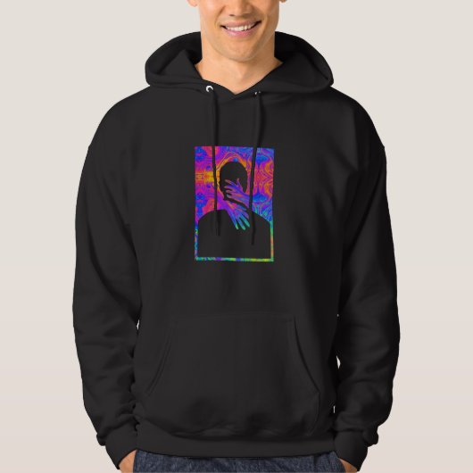 Einbinden eines Gemäldes eines farbigen Fluid Man  Hoodie (Vorderseite)