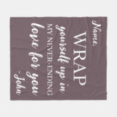 Einbinden in meine endlose Liebe Fleecedecke (Vorderseite (Horizontal))