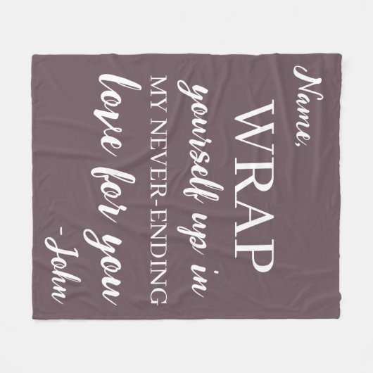 Einbinden in meine endlose Liebe Fleecedecke (Vorderseite (Horizontal))