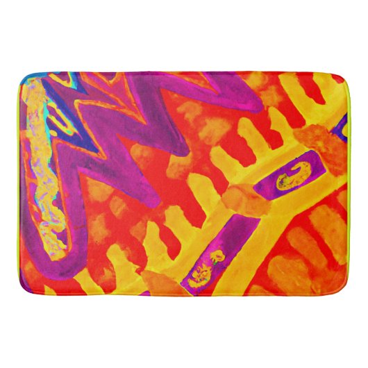 Einbinden von farbenfrohen Mustern Badematte (Vorderseite)