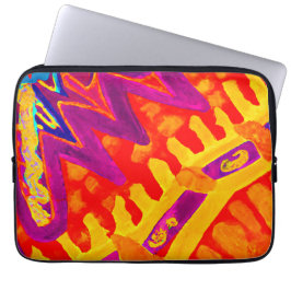 Einbinden von farbenfrohen Mustern Laptopschutzhülle