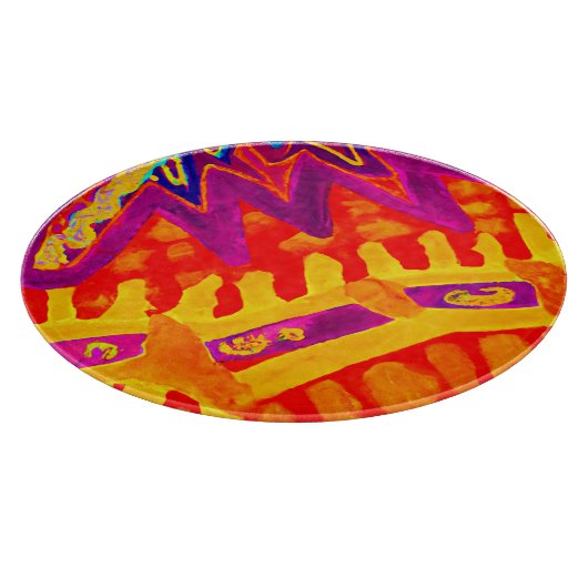 Einbinden von farbenfrohen Mustern Schneidebrett (Ecke)