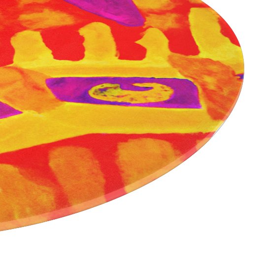 Einbinden von farbenfrohen Mustern Schneidebrett (Ecke)