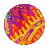 Einbinden von farbenfrohen Mustern Schneidebrett (Vorderseite)