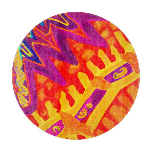 Einbinden von farbenfrohen Mustern Schneidebrett (Vorderseite)