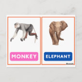 Einbinden von frei lebenden Tieren Postkarte (Rückseite)