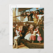 Einbootungsszene Postkarte (Vorne/Hinten)