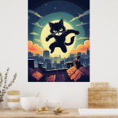 Einbrecherkatze Poster (Küche)