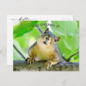 Einchecken Postkarte (Vorne/Hinten)