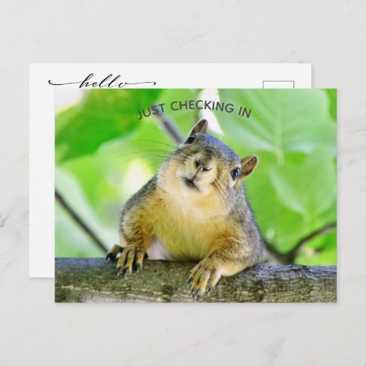 Einchecken Postkarte (Vorne/Hinten)