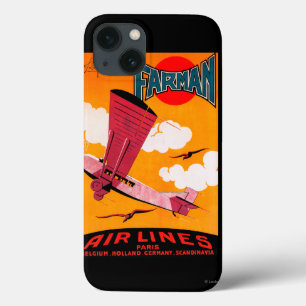 Eindecker-Plakat der Farman Case-Mate iPhone Hülle