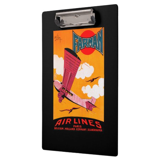 Eindecker-Plakat der Farman Klemmbrett (Links)