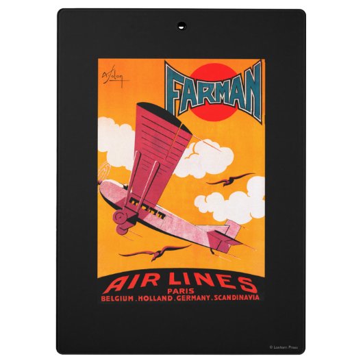 Eindecker-Plakat der Farman Klemmbrett (Rückseite)