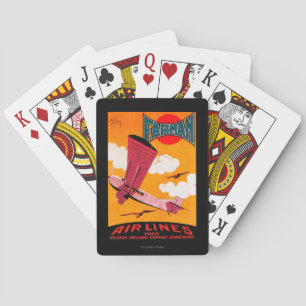Eindecker-Plakat der Farman Spielkarten