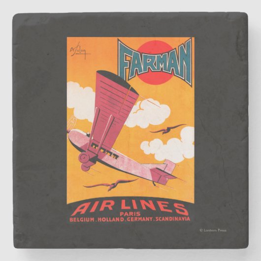 Eindecker-Plakat der Farman Steinuntersetzer (Vorderseite)
