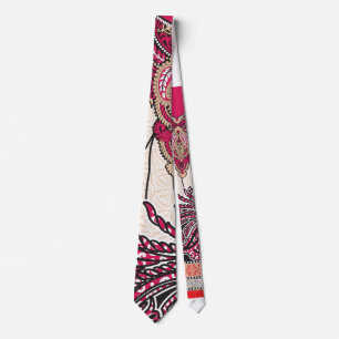 Eindesign-Schlips   Lebendige Paisley-Muster-Optik Krawatte