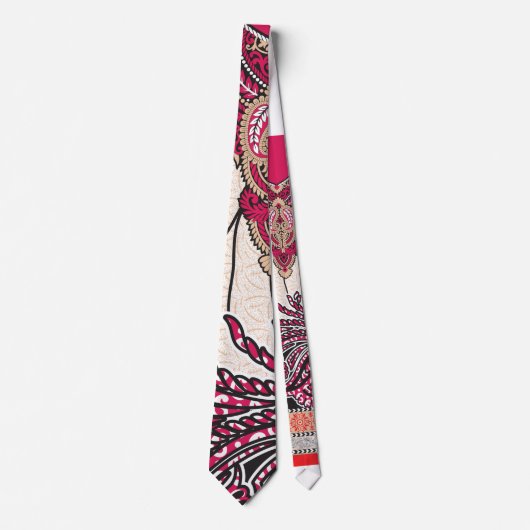 Eindesign-Schlips | Lebendige Paisley-Muster-Optik Krawatte (Vorderseite)