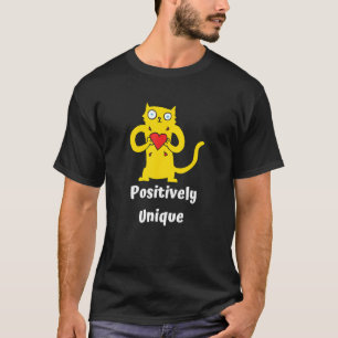 Eindeutig Einzigartig   Katze- und Herz-Design T-Shirt