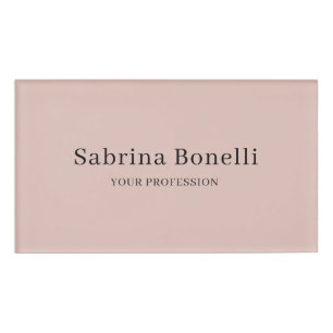 Eindeutig Elegant Schlicht Einfache Roségold-Farbe Namenschild