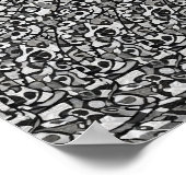 Eindeutige Abbildung: Hinter liegender 3D-Druck Poster (Ecke)