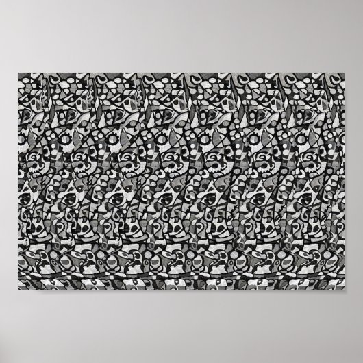 Eindeutige Abbildung: Hinter liegender 3D-Druck Poster (Vorne)