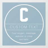 Eindeutige Bezeichnung und Monogramm-Vorlage | Dus Fensteraufkleber (Blatt)