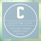 Eindeutige Bezeichnung und Monogramm-Vorlage | Dus Fensteraufkleber (Blatt 3)